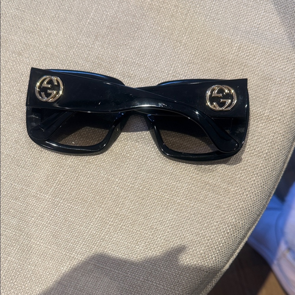 Gucci Black Sunglasses with Gold Logo